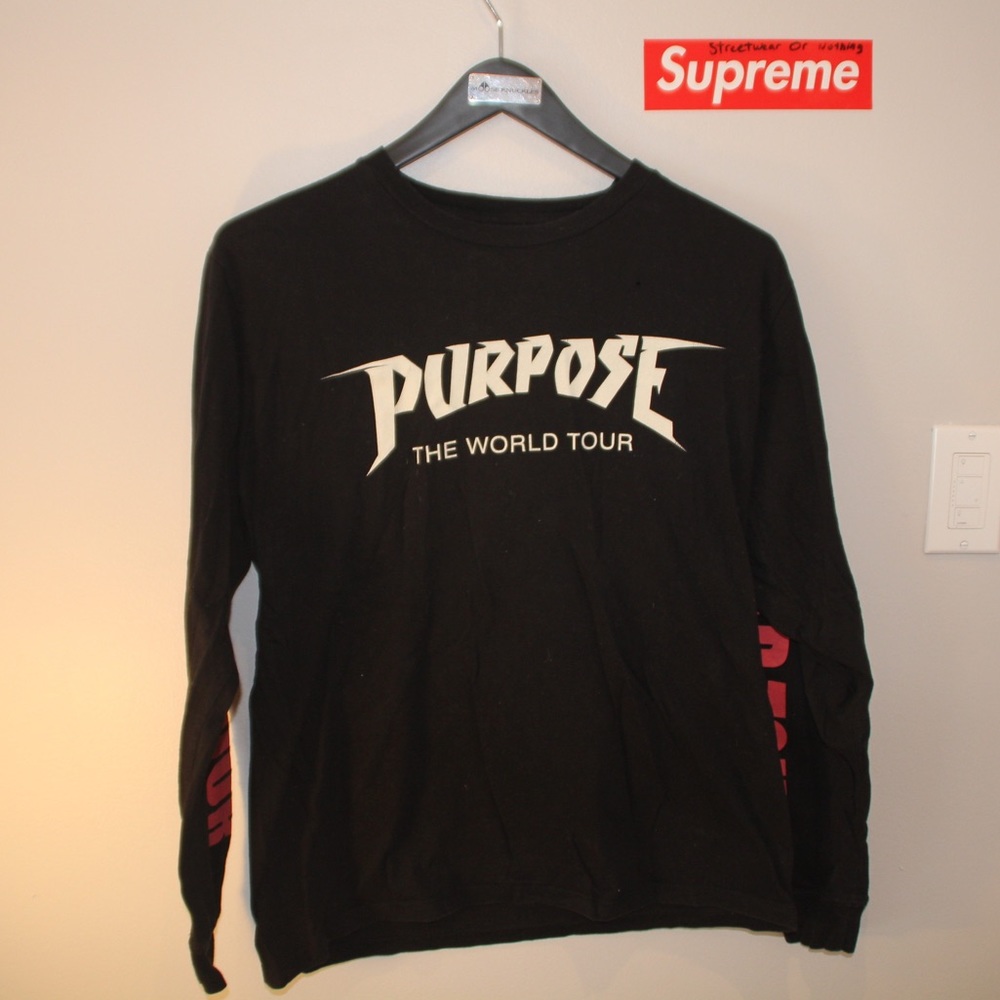 Justin Bieber: Purpose tour long sleeve tee (size M)